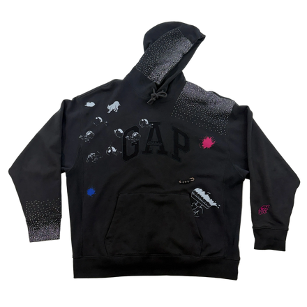JPD REWORK: GAP HOODIE "TESTING ONE TWO" L