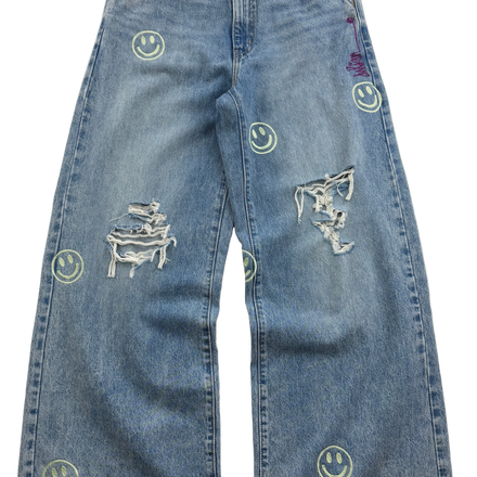 JPD REWORK: JEANS - LEVIS 94 WIDE LEG ALL OVER SMILE EMBROIDERY (30X31)