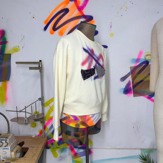CUT + SEW: CREWNECK SAMPLE "HOLY VARSITY SAMPLE" M - JULIANPRINCEDASH -...HS!