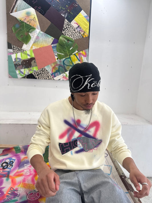 CUT + SEW: CREWNECK SAMPLE "HOLY VARSITY SAMPLE" M - JULIANPRINCEDASH -...HS!