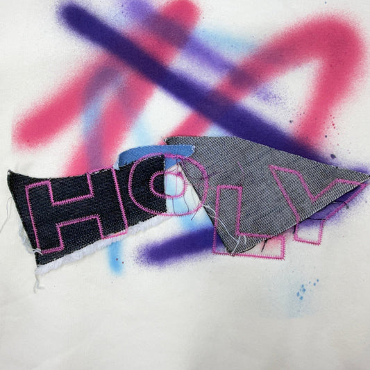 CUT + SEW: CREWNECK SAMPLE "HOLY VARSITY SAMPLE" M - JULIANPRINCEDASH -...HS!