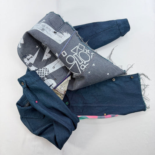 CUT + SEW - JACKET "FREE EARTH: JACKET - SPACE CADET SAMPLE W/ DESERT STORM CAMO + CANVAS" M - JULIANPRINCEDASH -...HS!