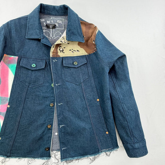CUT + SEW - JACKET "FREE EARTH: JACKET - SPACE CADET SAMPLE W/ DESERT STORM CAMO + CANVAS" M - JULIANPRINCEDASH -...HS!