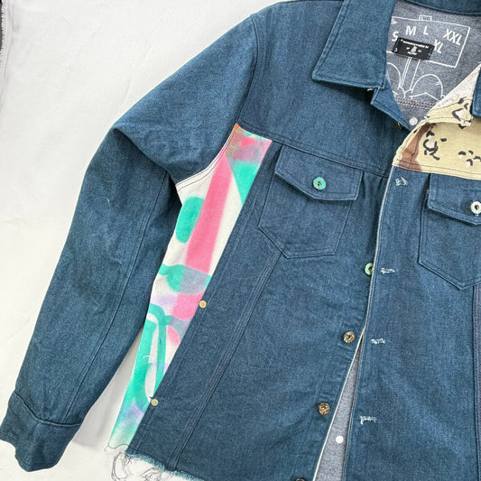 CUT + SEW - JACKET "FREE EARTH: JACKET - SPACE CADET SAMPLE W/ DESERT STORM CAMO + CANVAS" M - JULIANPRINCEDASH -...HS!