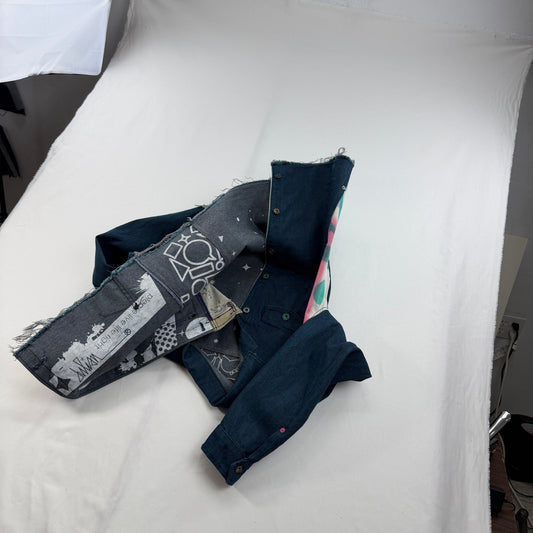 CUT + SEW - JACKET "FREE EARTH: JACKET - SPACE CADET SAMPLE W/ DESERT STORM CAMO + CANVAS" M - JULIANPRINCEDASH -...HS!