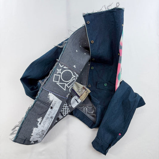 CUT + SEW - JACKET "FREE EARTH: JACKET - SPACE CADET SAMPLE W/ DESERT STORM CAMO + CANVAS" M - JULIANPRINCEDASH -...HS!