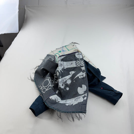 CUT + SEW - JACKET "FREE EARTH: JACKET - SPACE CADET SAMPLE W/ DESERT STORM CAMO + CANVAS" M - JULIANPRINCEDASH -...HS!