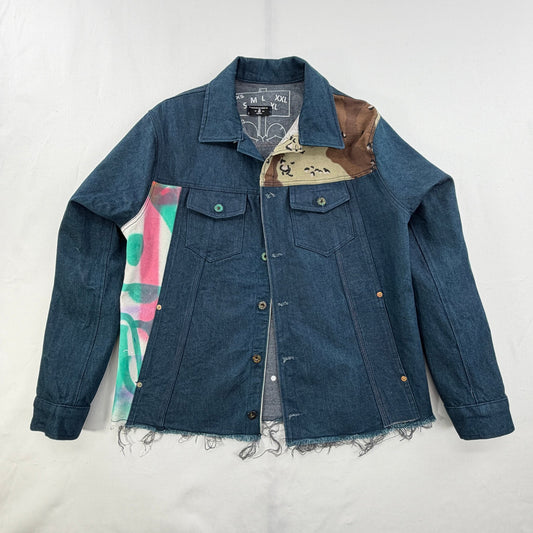 CUT + SEW - JACKET "FREE EARTH: JACKET - SPACE CADET SAMPLE W/ DESERT STORM CAMO + CANVAS" M - JULIANPRINCEDASH -...HS!