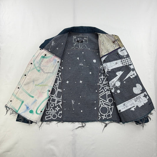 CUT + SEW - JACKET "FREE EARTH: JACKET - SPACE CADET SAMPLE W/ DESERT STORM CAMO + CANVAS" M - JULIANPRINCEDASH -...HS!