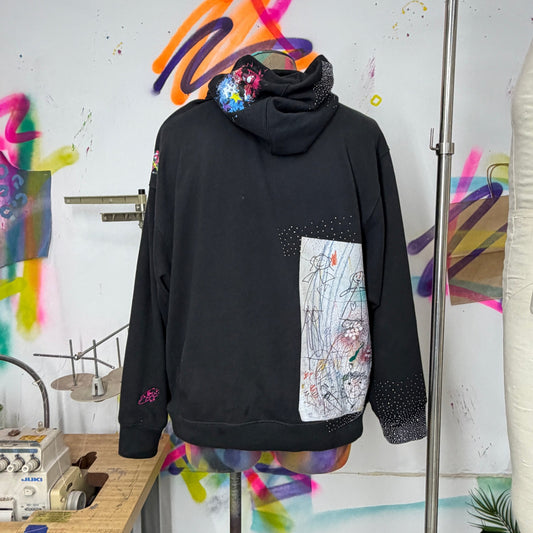 JPD REWORK: GAP HOODIE "TESTING ONE TWO" L - JULIANPRINCEDASH -...JULIAN PRINCE DASH