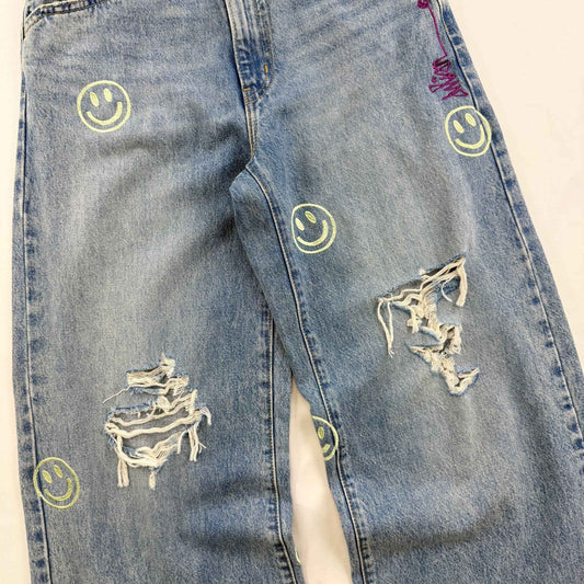 JPD REWORK: JEANS - LEVIS 94 WIDE LEG ALL OVER SMILE EMBROIDERY (30X31)