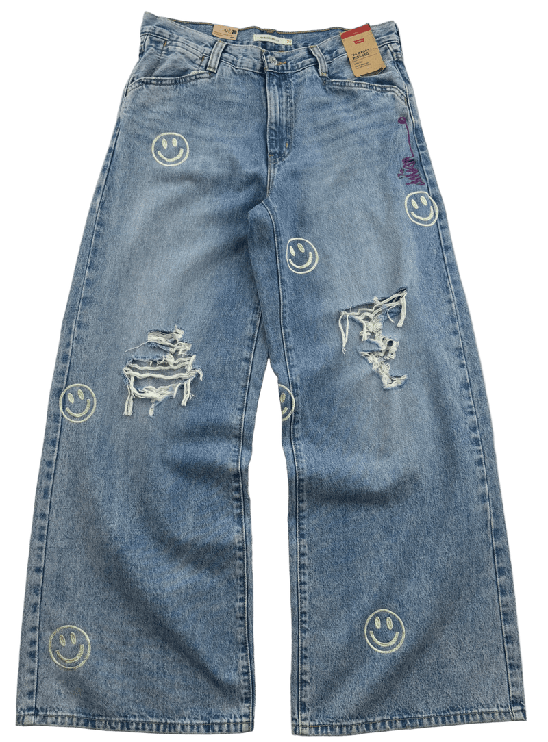 JPD REWORK: JEANS - LEVIS 94 WIDE LEG ALL OVER SMILE EMBROIDERY (30X31)