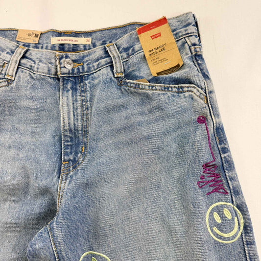 JPD REWORK: JEANS - LEVIS 94 WIDE LEG ALL OVER SMILE EMBROIDERY (30X31)