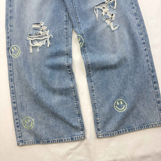 JPD REWORK: JEANS - LEVIS 94 WIDE LEG ALL OVER SMILE EMBROIDERY (30X31)
