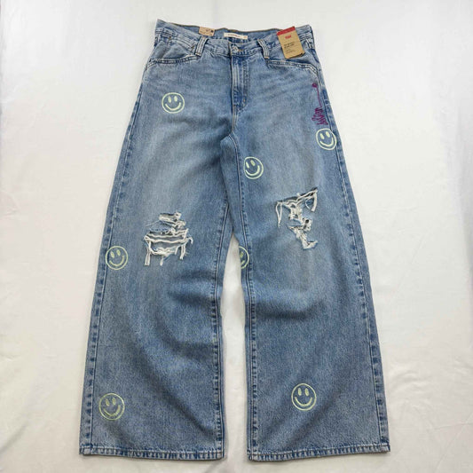 JPD REWORK: JEANS - LEVIS 94 WIDE LEG ALL OVER SMILE EMBROIDERY (30X31)