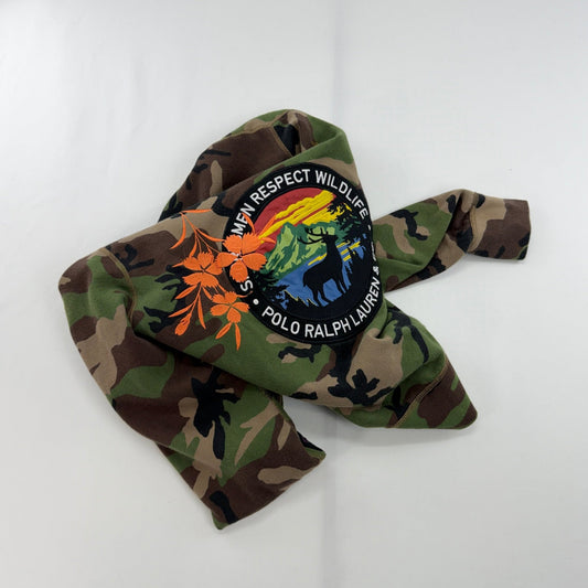 JPD REWORK: RALPH LAUREN CREWNECK " HUNTING GARDENS " M - JULIANPRINCEDASH -...JULIAN PRINCE DASH